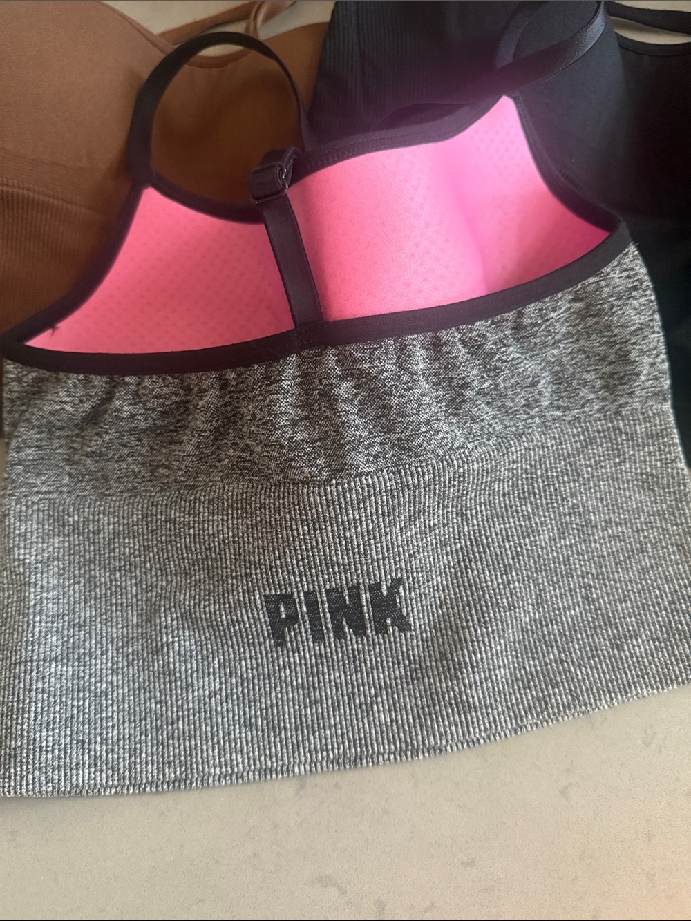 Victoria's Secret Pink 3 pack of women's racer backs size XS - Picture 3 of 5